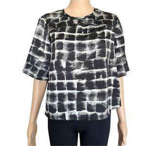 rachel roy Blouse size M sleeve 3/4 Black
